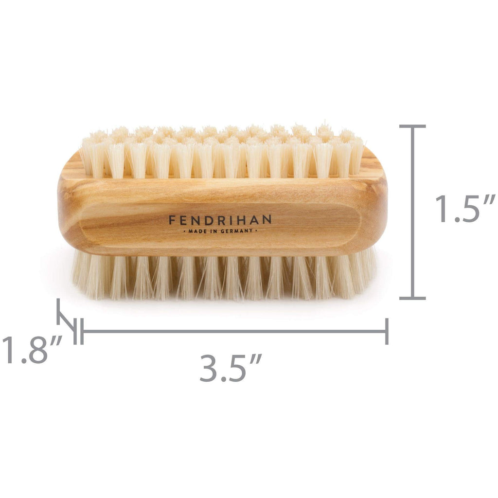 Genuine Boar Bristle Nail Brush with Olive Wood Handle