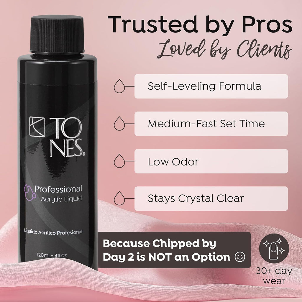Tones EMA Acrylic Nail Monomer - MMA-Free, Non-Yellowing Formula