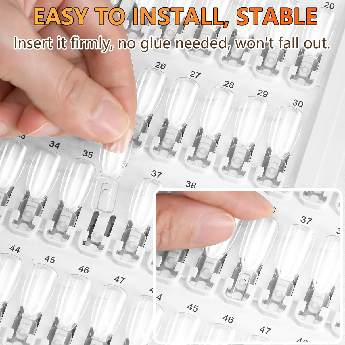 I·B·N G C11 Nail Color Swatch Display Book with Clear Nail Tips, Holds 150 Colors