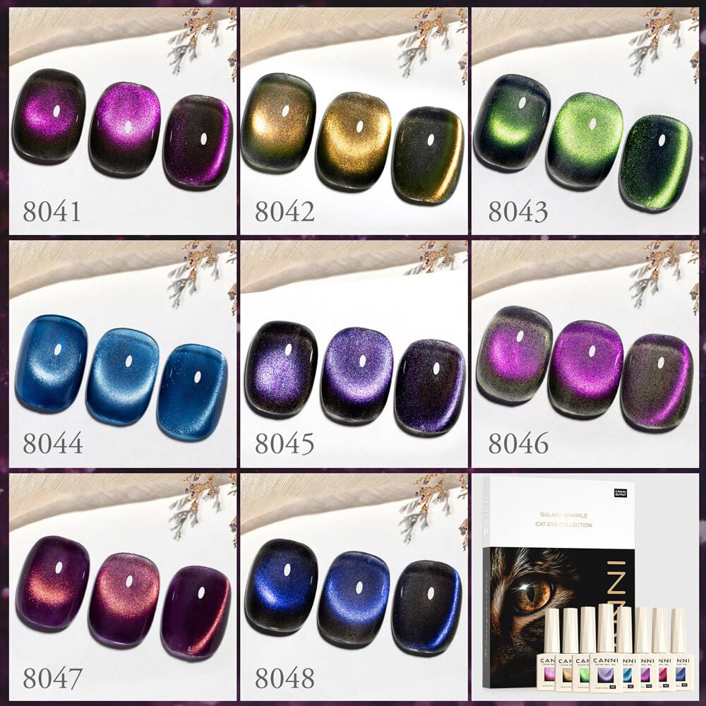 CANNI 8-Piece 9 ML Gel Nail Polish Set