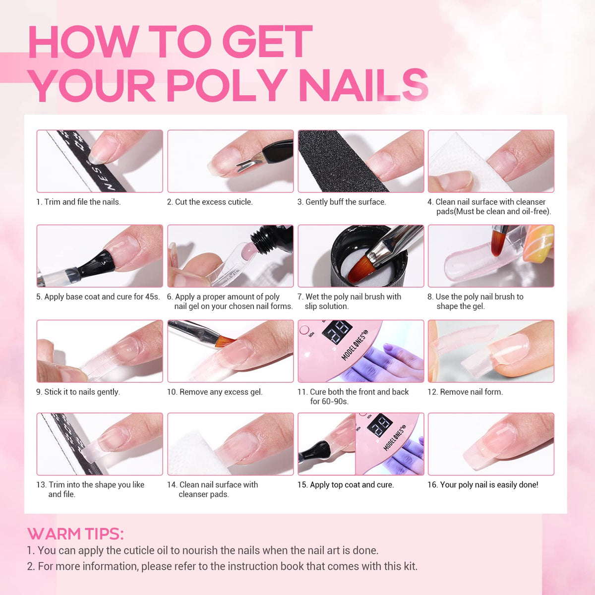 Modelones Poly Nail Gel Kit for Nail Extensions