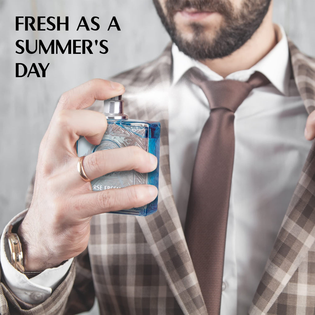 NovoGlow Verse Fresh for Men Eau de Parfum Spray, 3.4 Fl Oz