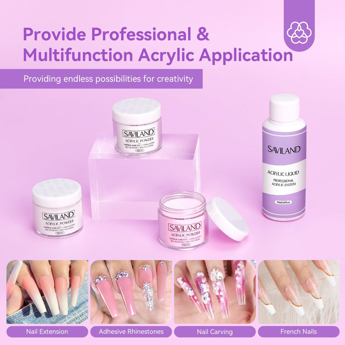Saviland Acrylic Nail Kit with Drill for Beginners