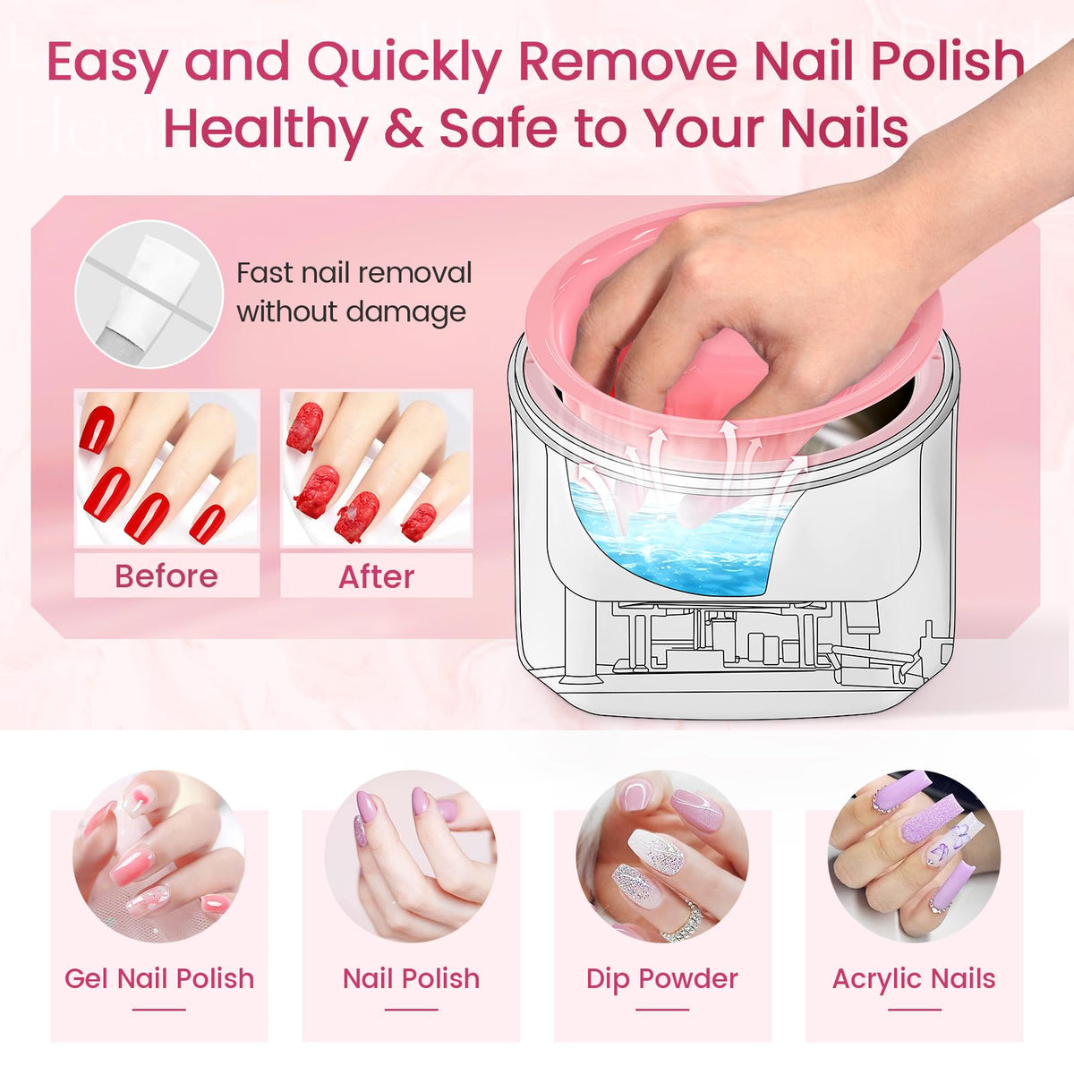 Yokilly Heated Electric Nail Soaking Bowl for Nail Polish Removal