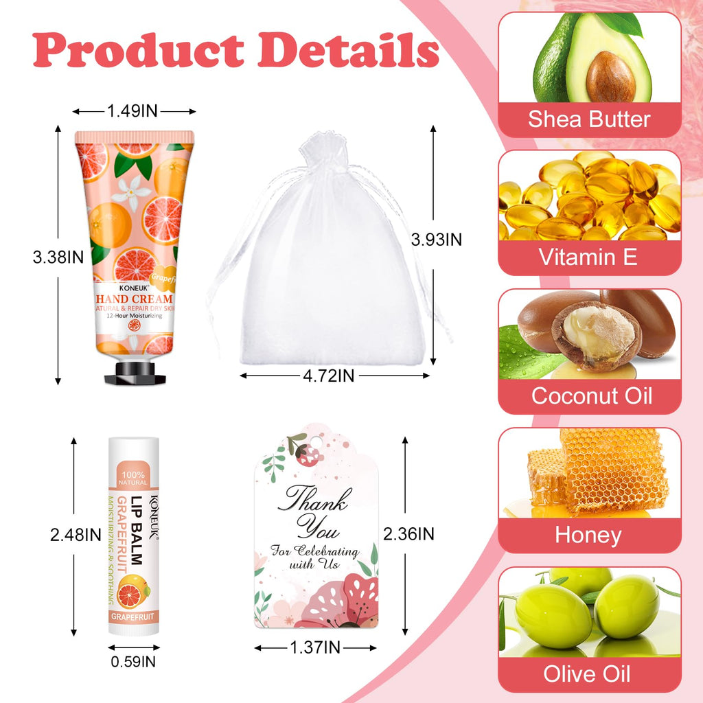 KONEUK Hand Cream and Lip Balm Gift Set