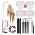 Practice Hand Kit for Acrylic Nails with Adjustable Stand and Accessories