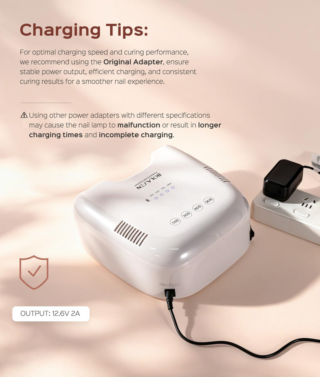 BOLASEN Cordless Rechargeable UV/LED Nail Lamp for Gel Nails