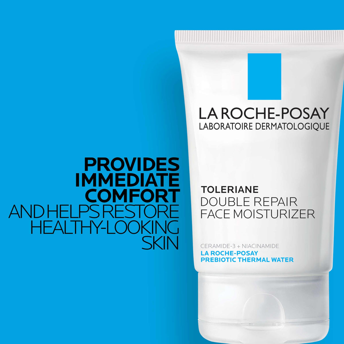 Toleriane Double Repair Face Moisturizer with Ceramide & Niacinamide, 3.38 fl oz
