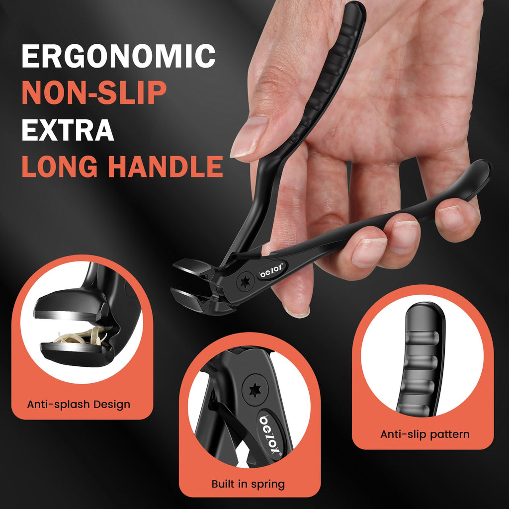BEZOX Long-Handled Toenail Clippers for Thick Nails