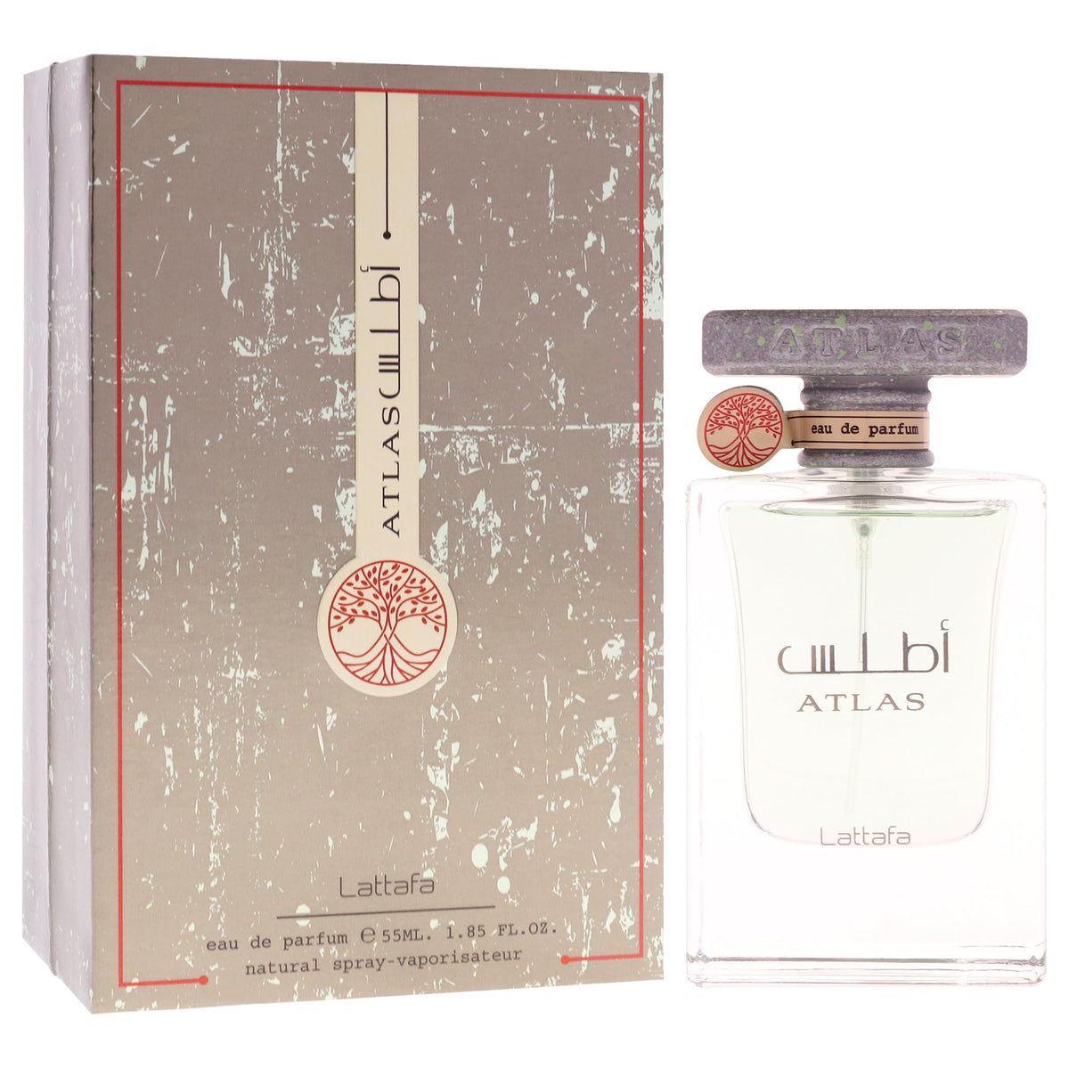 Lattafa Atlas Eau de Parfum Spray for Women and Men, 1.85 Ounce