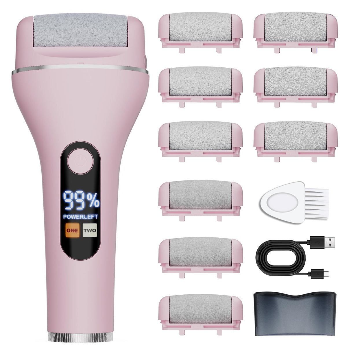 AdamPark Rechargeable Electric Foot Callus Remover, Wet/Dry Foot File
