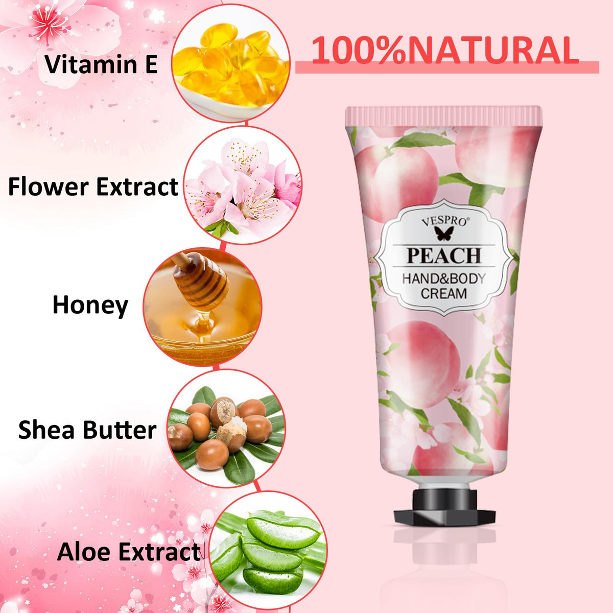 VESPRO Hand Cream Set for Dry, Rough Hands
