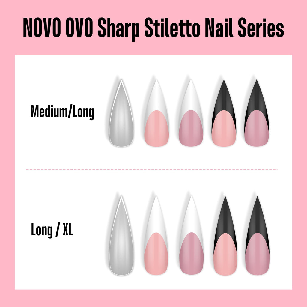 NOVO OVO Stiletto Nail Extension Tips and Forms