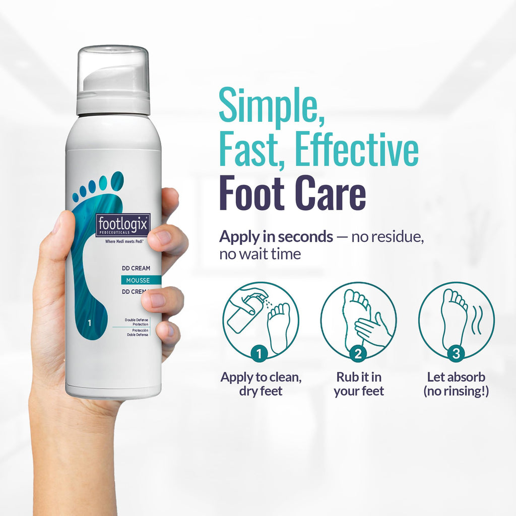 Footlogix DD Cream Mousse Foot & Body Moisturizer with Urea, Aloe & Vitamin E