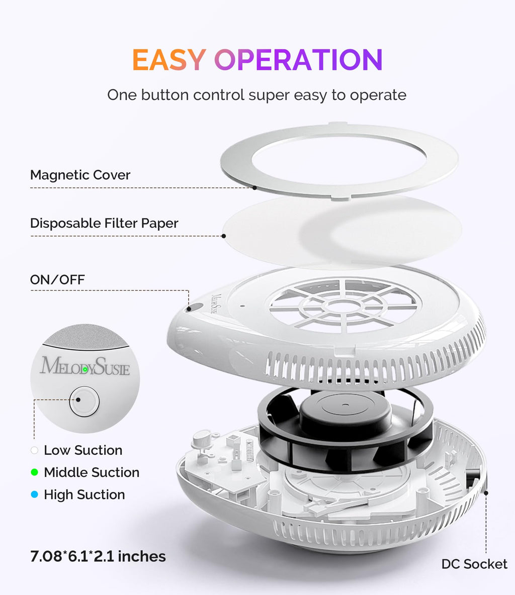 MelodySusie PProR Compact Cordless Nail Dust Collector