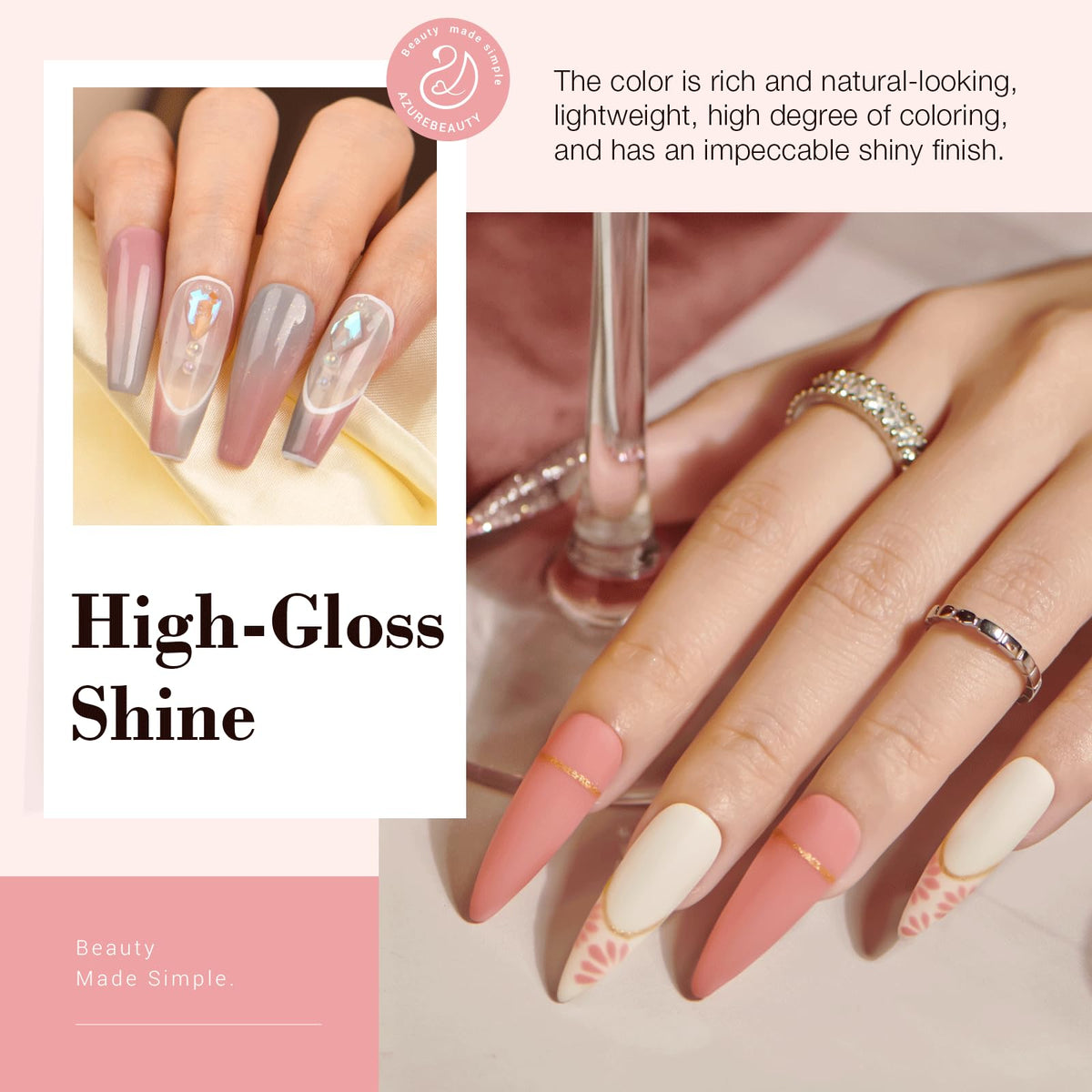 AzureBeauty Dip Powder Nail Kit for DIY Nail Art and Manicure