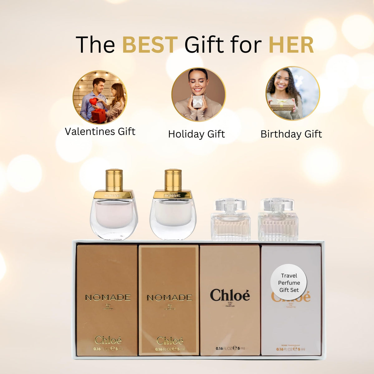 Chloé Perfume for Women Mini Variety Gift Set, 4-Piece Splash Collection