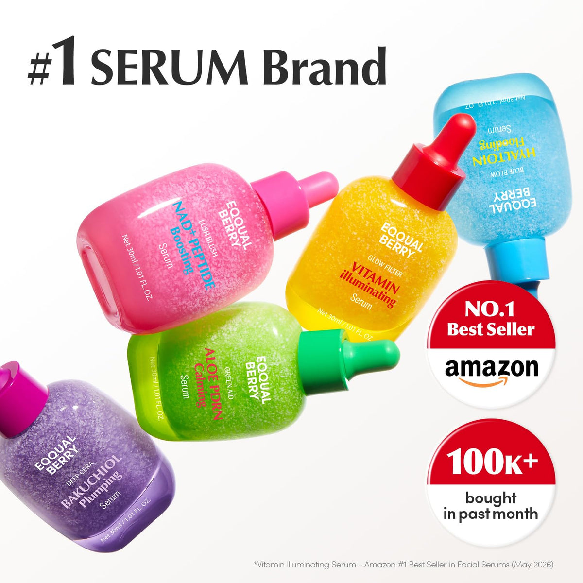 EQQUALBERRY NAD+ Peptide Boosting Serum with Niacinamide and Vegan Collagen