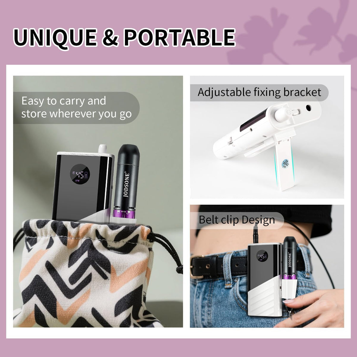 JODSONE Professional Rechargeable Nail Drill 45000 RPM