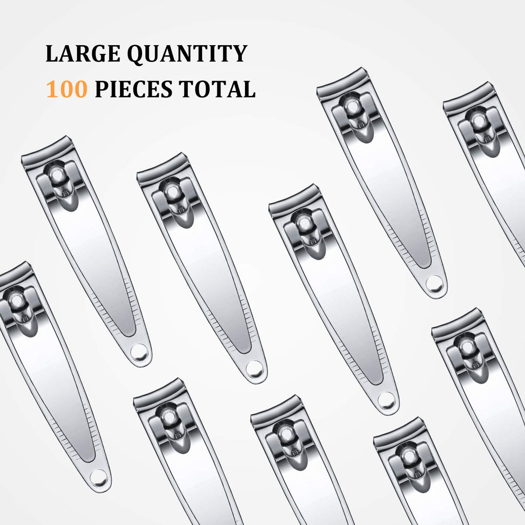 Mudder Silver Stainless Steel Nail Clippers, Mini Portable Fingernail and Toenail Trimmers