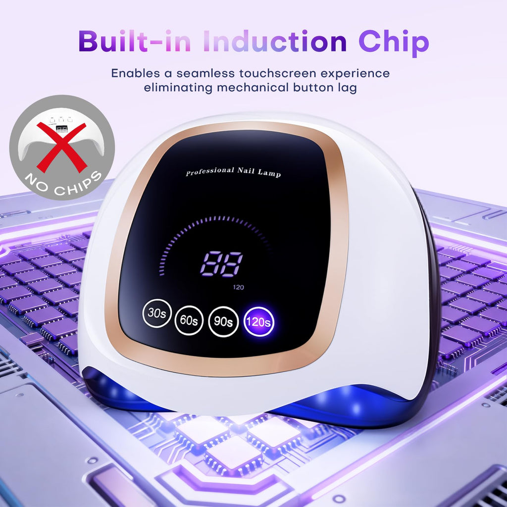 Gugusure 180W UV LED Nail Lamp with Touch Screen and Auto Sensor