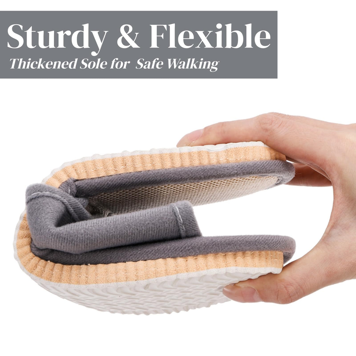 Eorbow 10-Pack Washable Open-Toe House Slippers for Guests, Non-Slip Indoor Spa Slippers