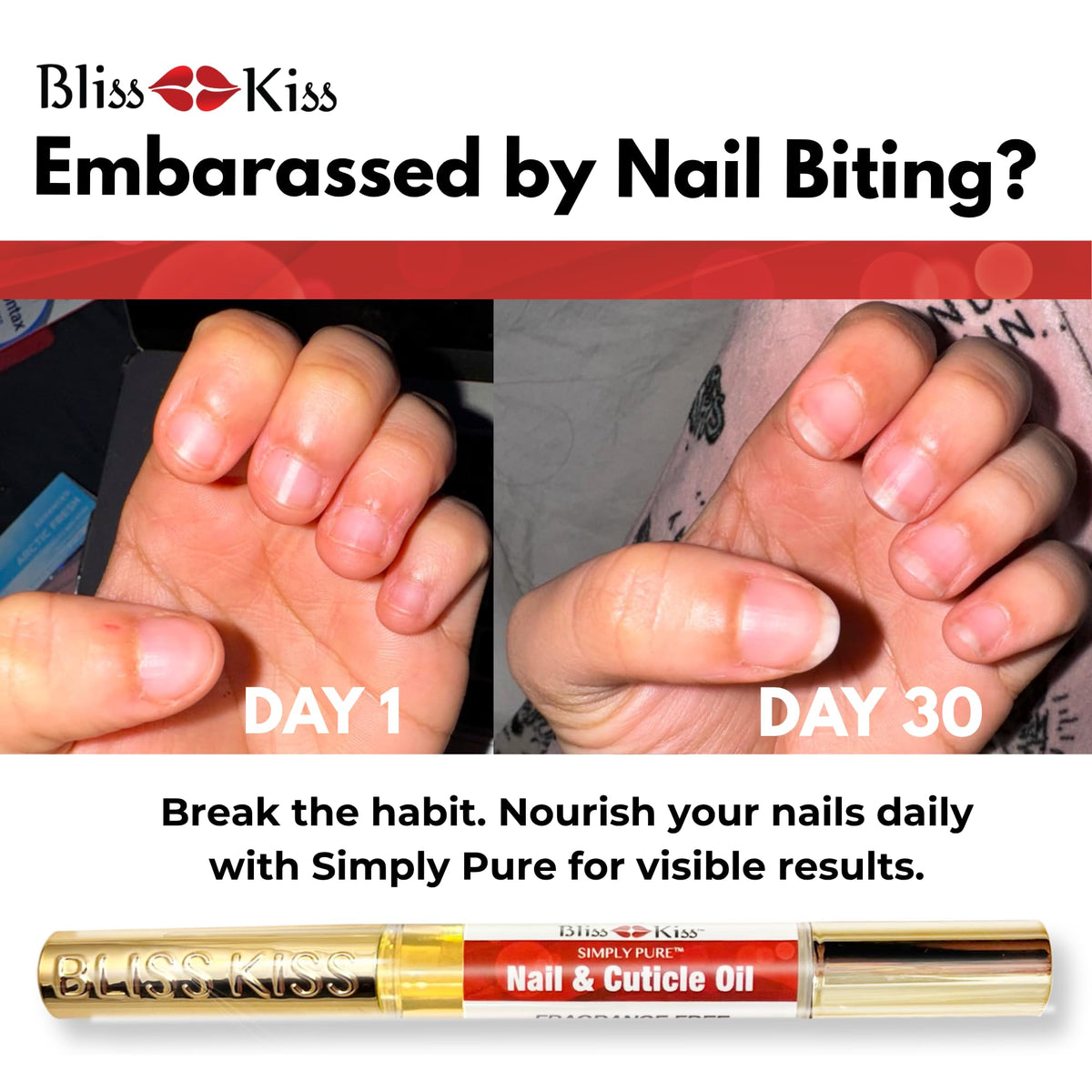 Bliss Kiss Nail Oil Cuticle Pens with Vitamin E & Jojoba