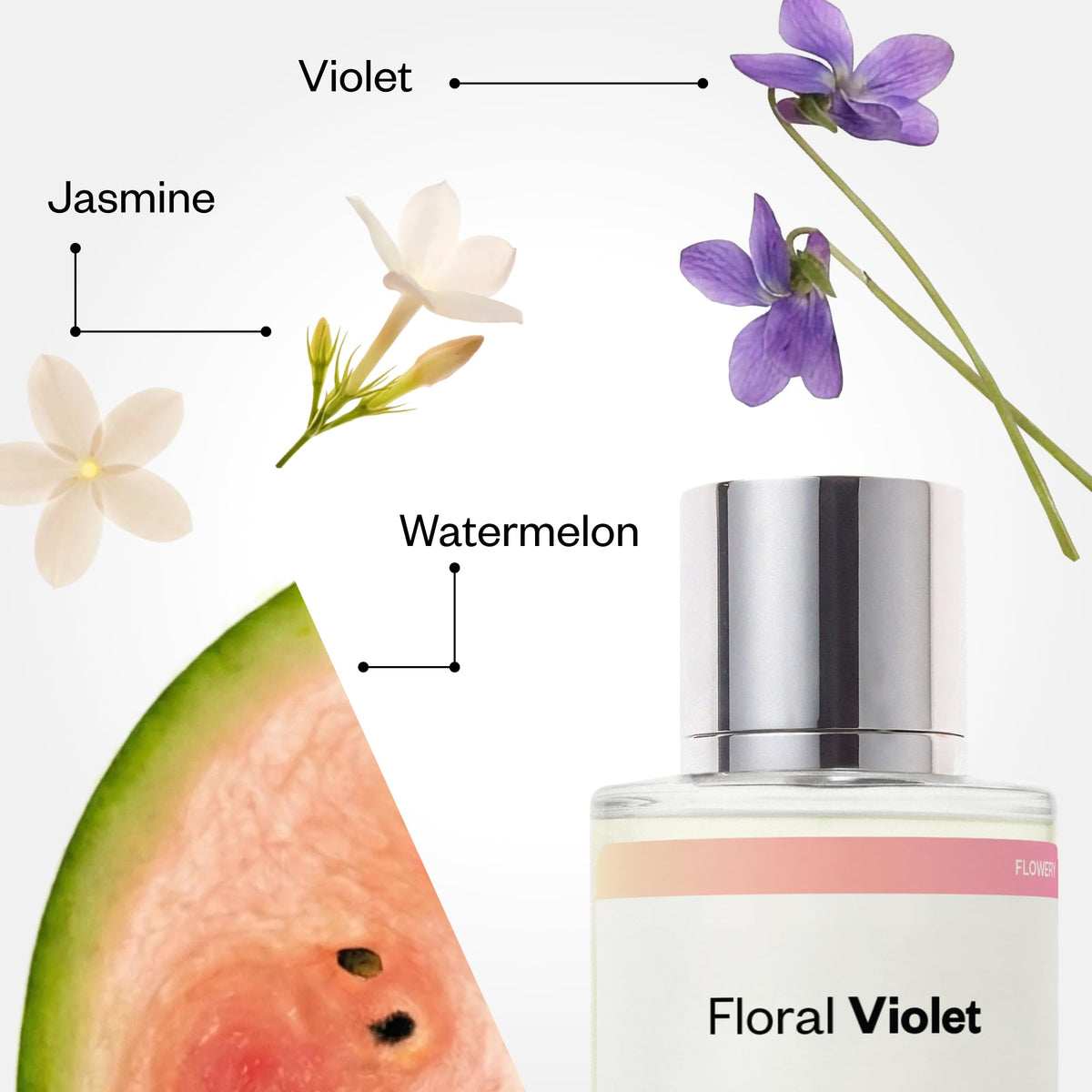 Dossier Floral Violet Eau de Parfum for Women, Inspired by Daisy, 1.7 fl oz