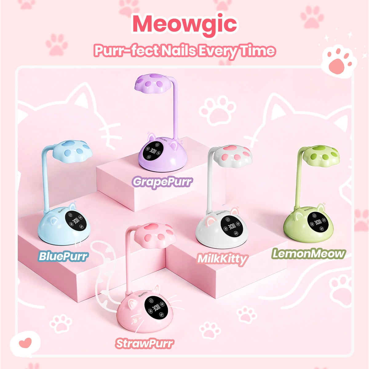 Meowgic Mini Cordless UV LED Nail Lamp