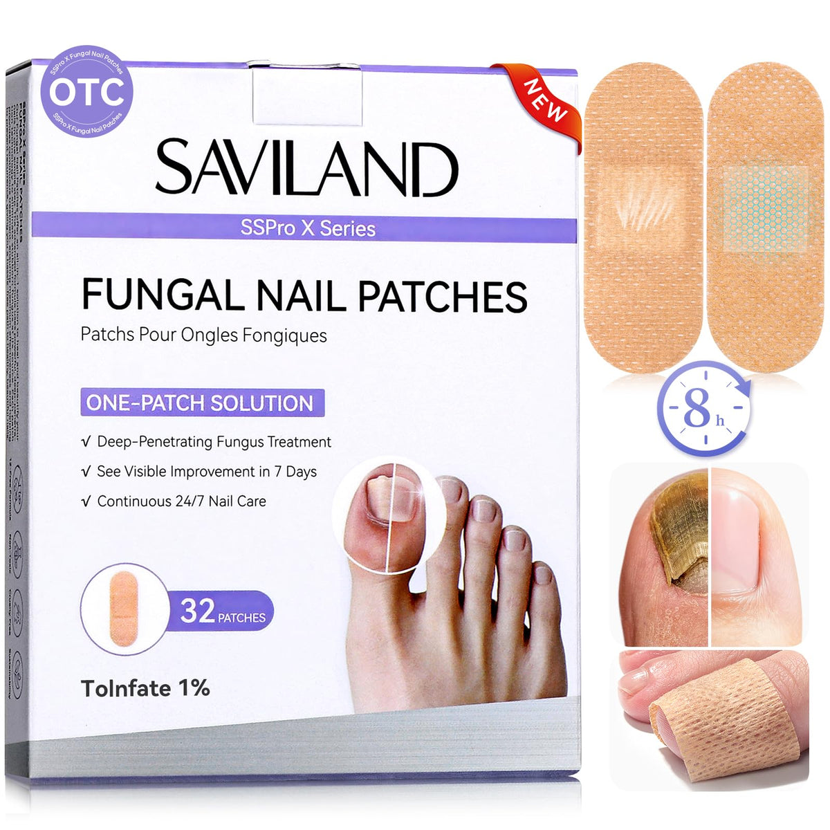 SAVILAND Fungal Nail Patches with 1% Tolnaftate