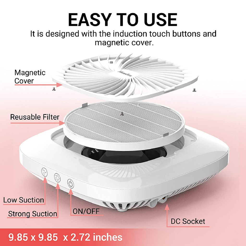 MelodySusie Professional Nail Dust Collector with Adjustable Suction