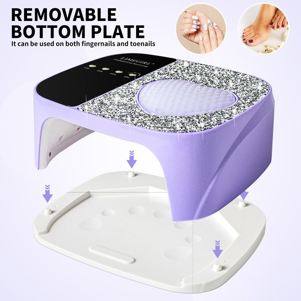 LIMEGIRL UV LED Nail Lamp Kit, Cordless Rechargeable Gel Polish Curing Light