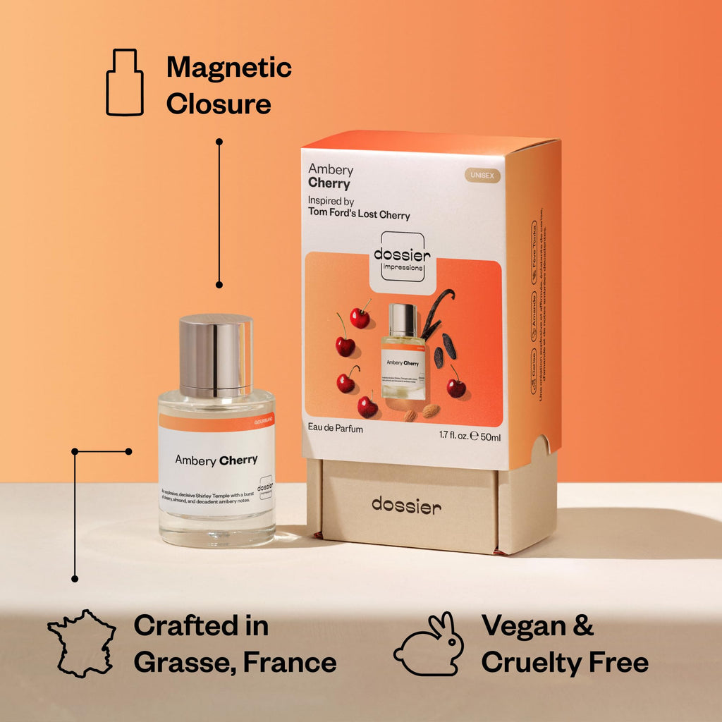 Dossier Ambery Cherry Eau de Parfum – Unisex Cherry Amber Fragrance