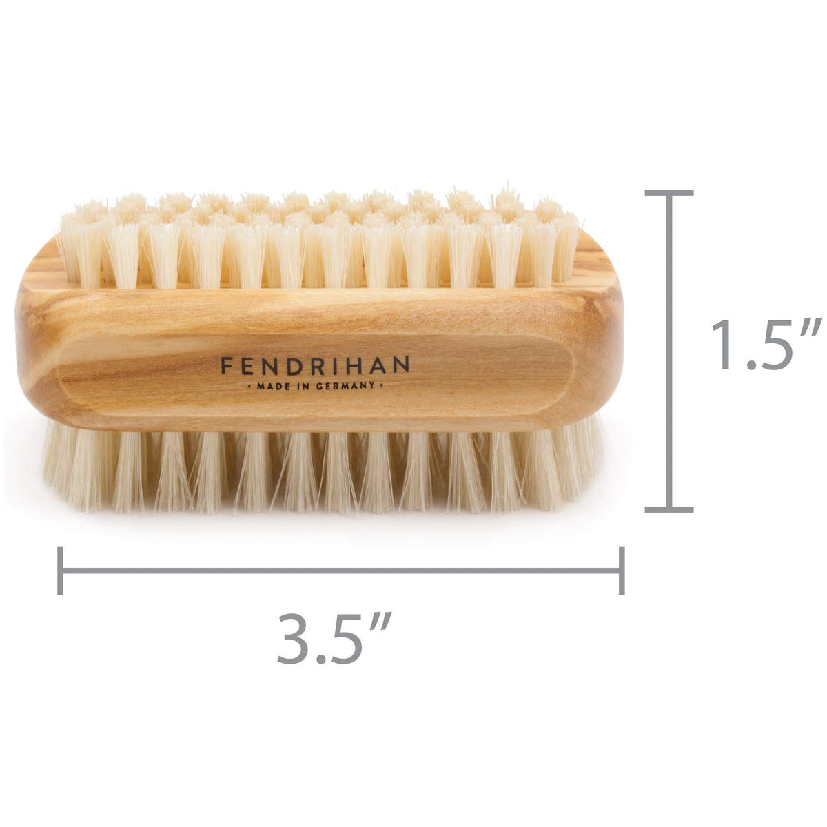 Genuine Boar Bristle Nail Brush with Olive Wood Handle