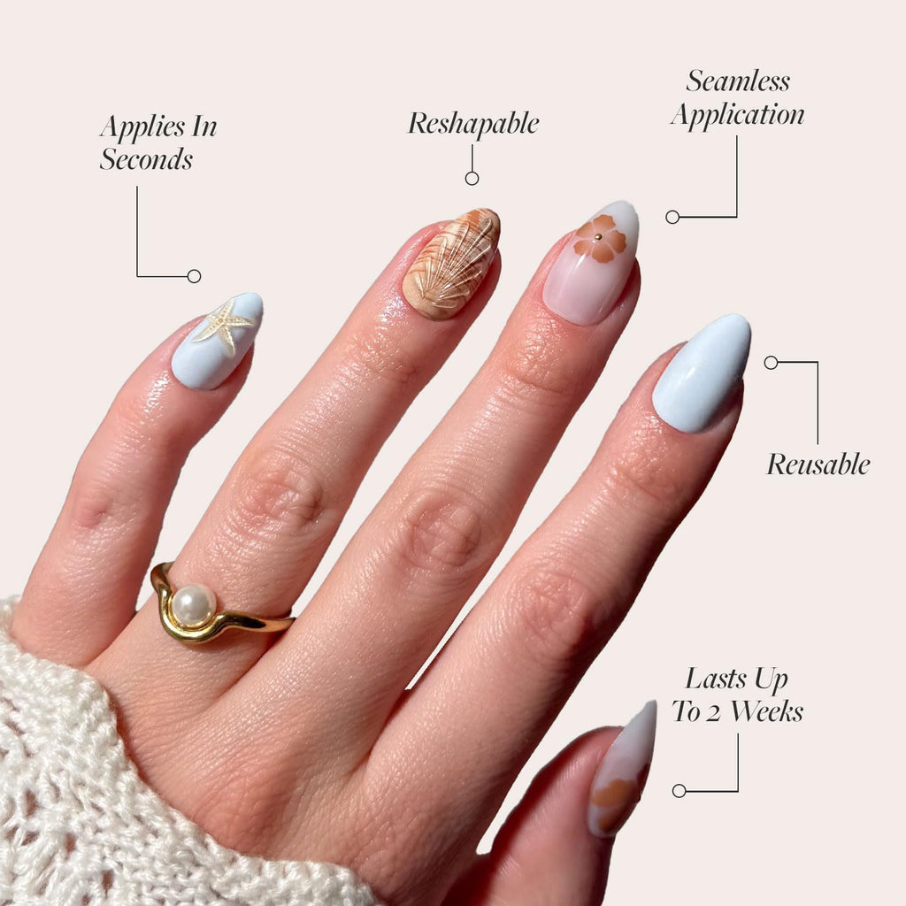 Glamnetic Press-On Nail Set - Customizable Salon-Style Fake Nails