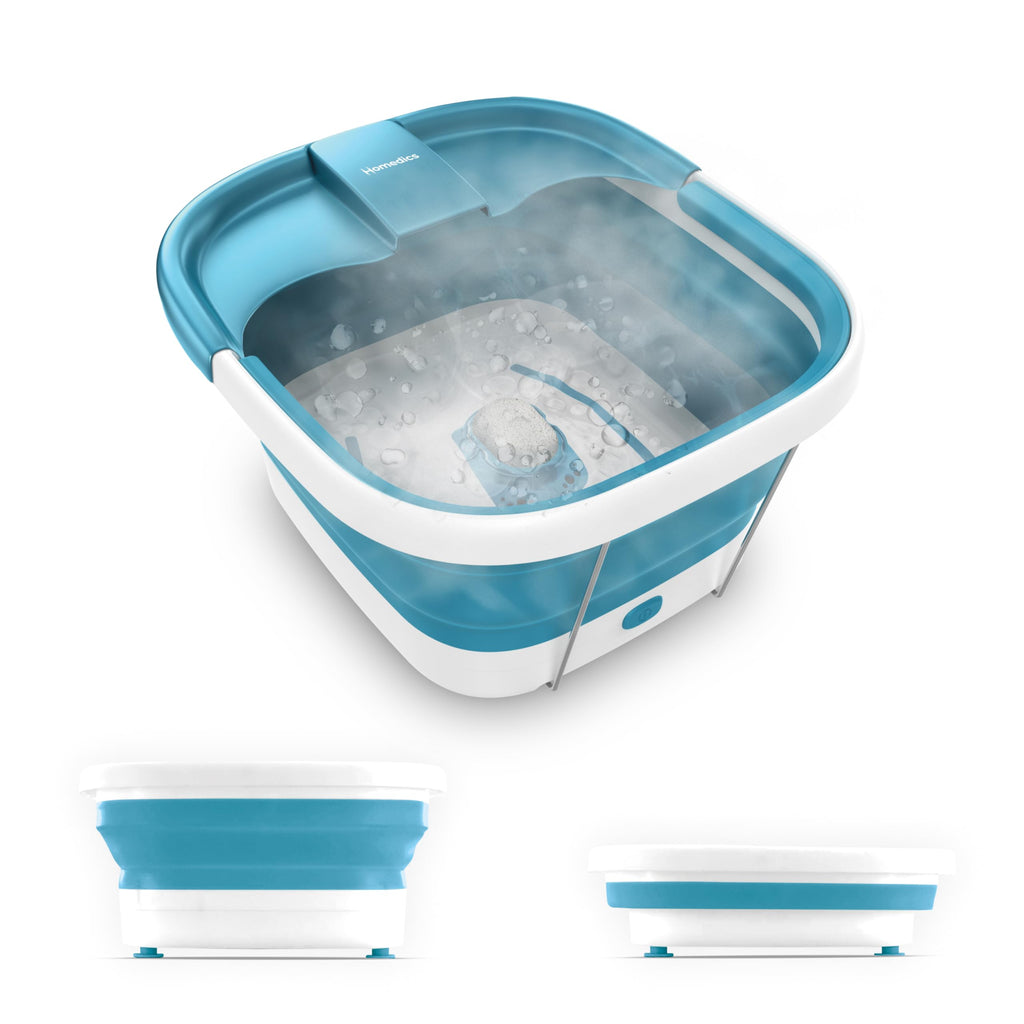 Homedics Smart Space Collapsible Bubble Foot Spa with Heat Maintenance