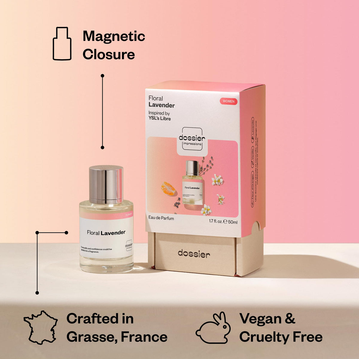 Dossier Floral Lavender Eau de Parfum for Women, Inspired by Libre