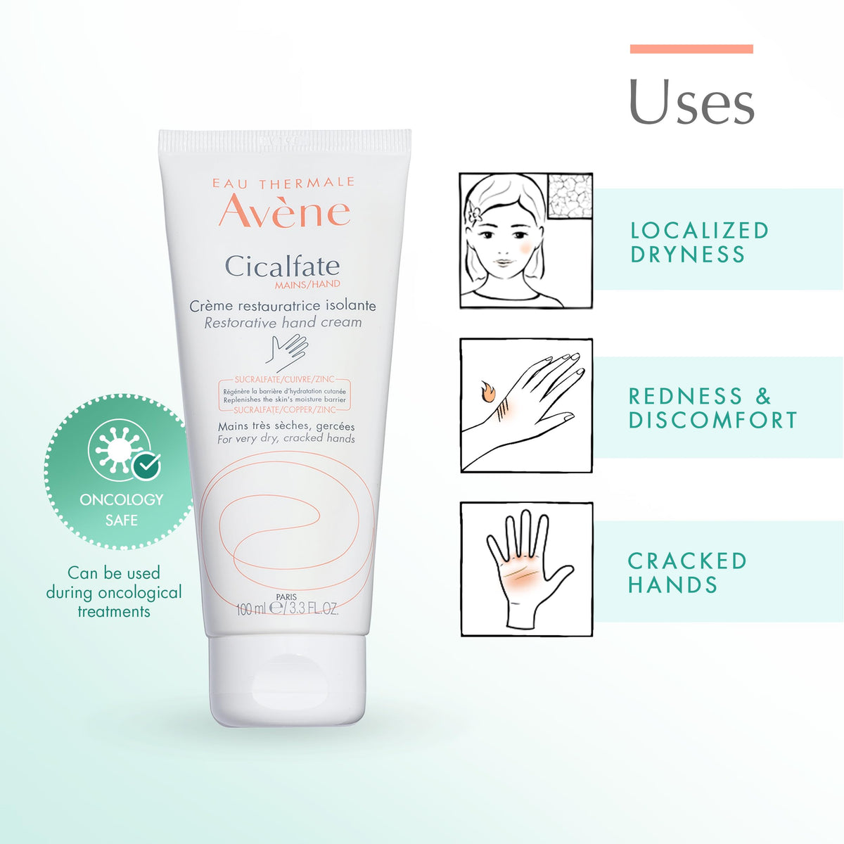 Avène Cicalfate Restorative Hand Cream for Very Dry, Cracked Hands