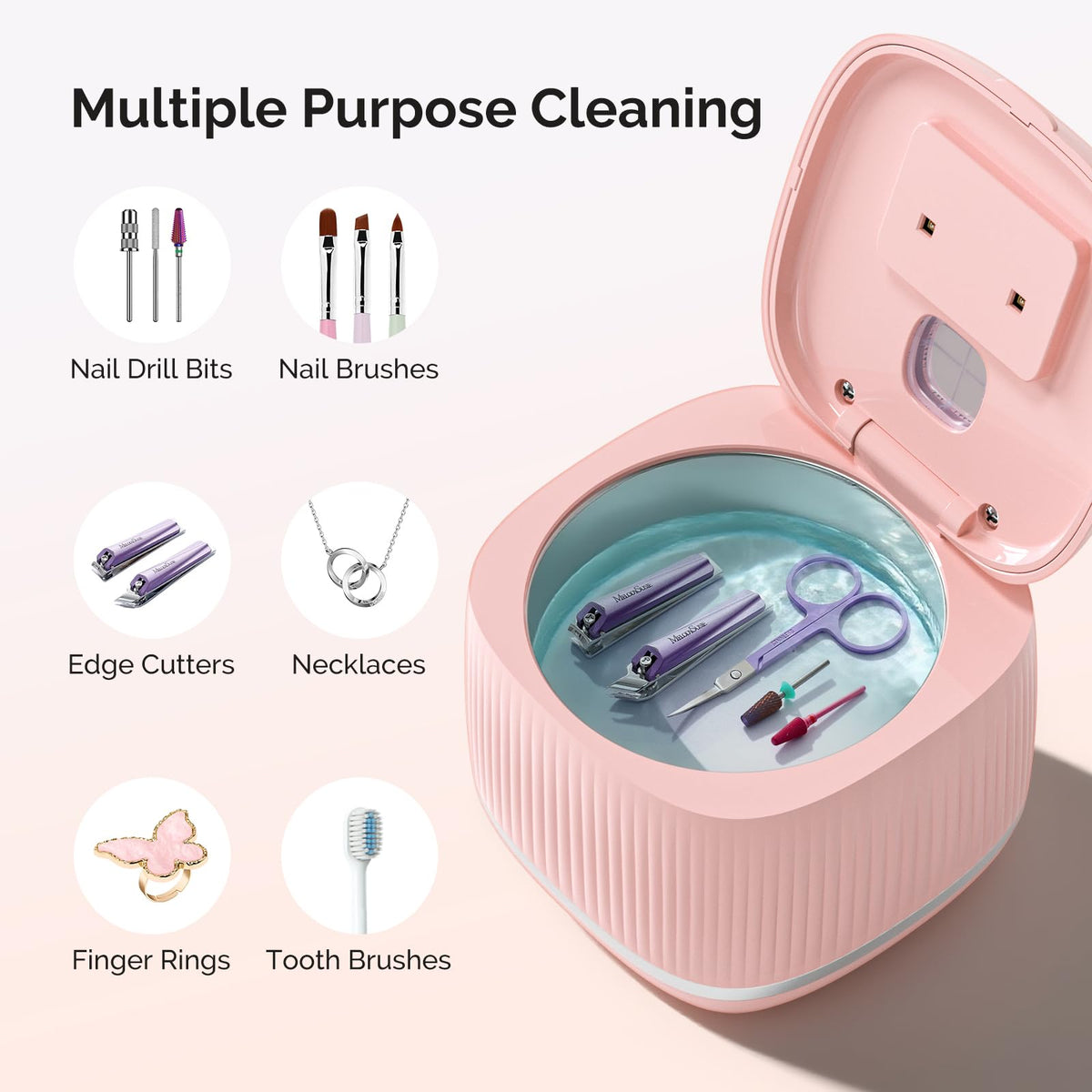 MelodySusie Nail Tool Cleaning Machine with Blue Light