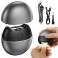 Gray 4-in-1 Electric Nail Clipper with LED Light and Nail Scrap Storage