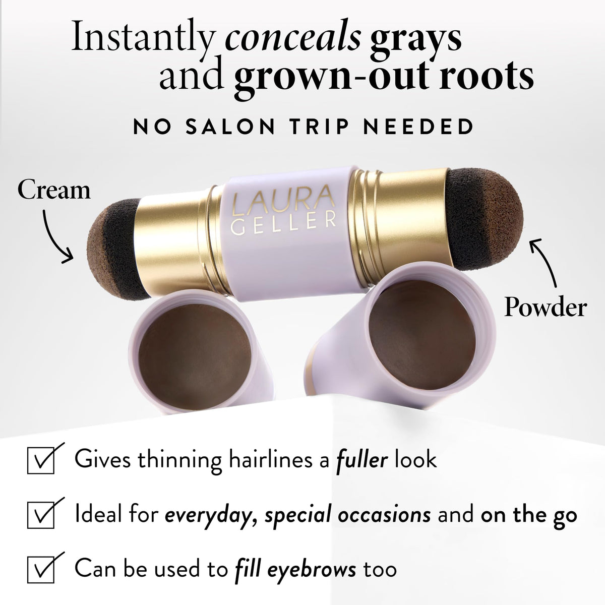 Laura Geller 2-in-1 Root Touch-Up for Hair & Brows