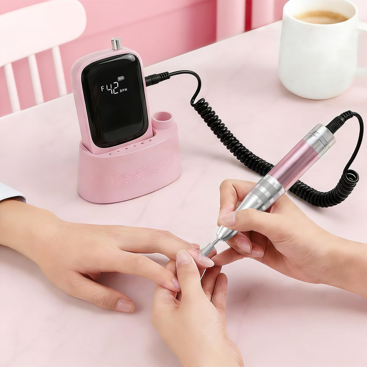 Wea&Hea 50,000 RPM Rechargeable Electric Nail Drill Machine