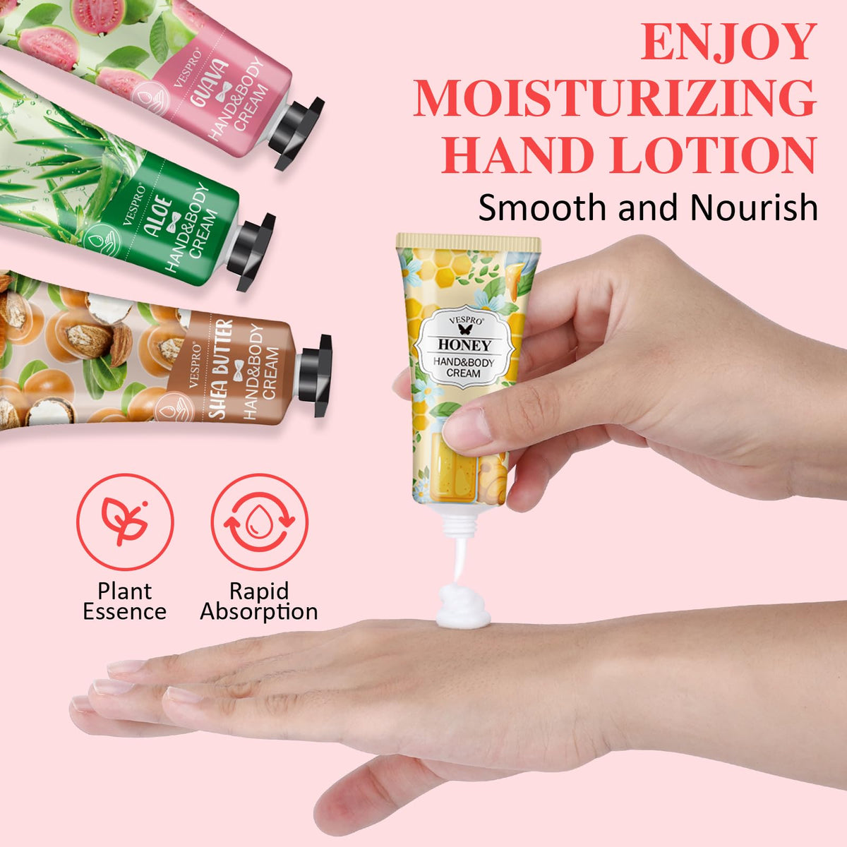 VESPRO Hand Cream Set for Dry, Rough Hands