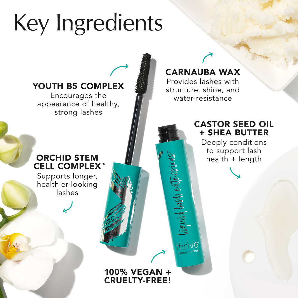 Thrive Causemetics Liquid Lash Extensions Tubing Mascara, 0.38 Ounce