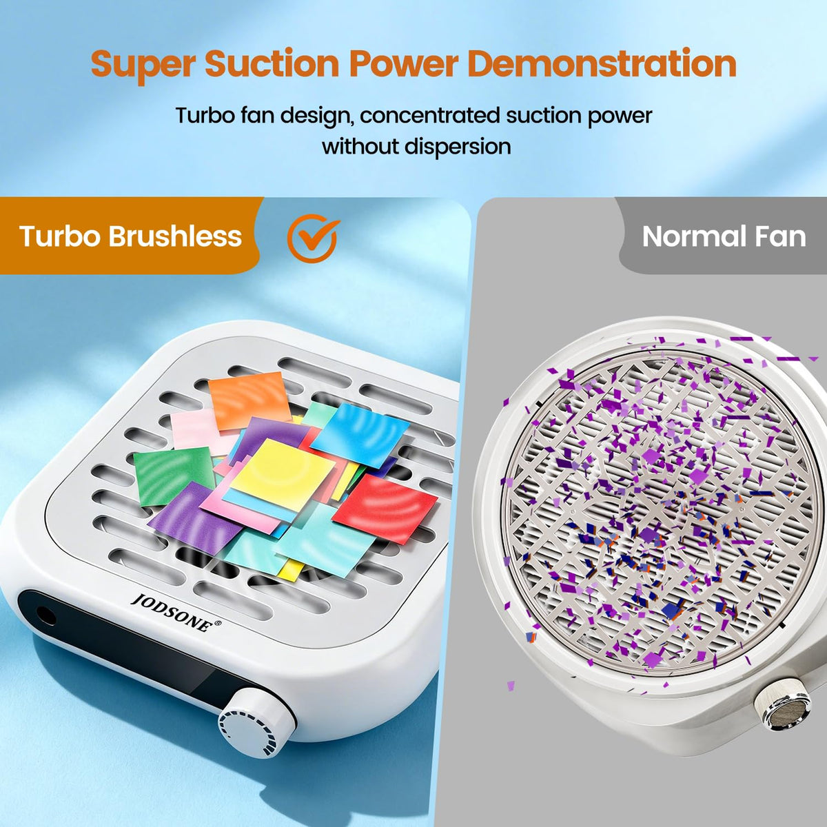 JODSONE Mini Nail Dust Collector with Powerful Suction