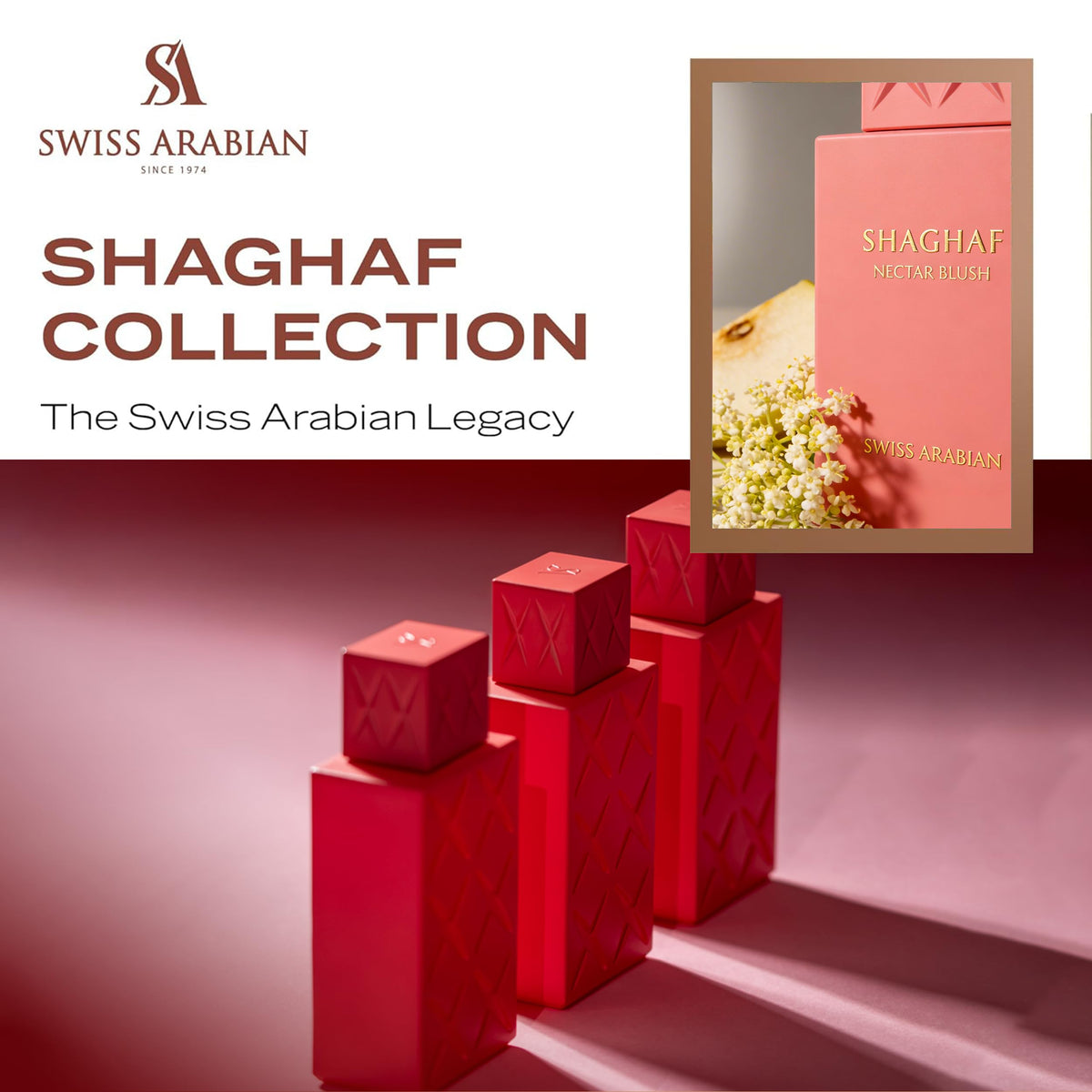 Swiss Arabian Shaghaf Oud Nectar Blush Eau de Parfum 75 ml