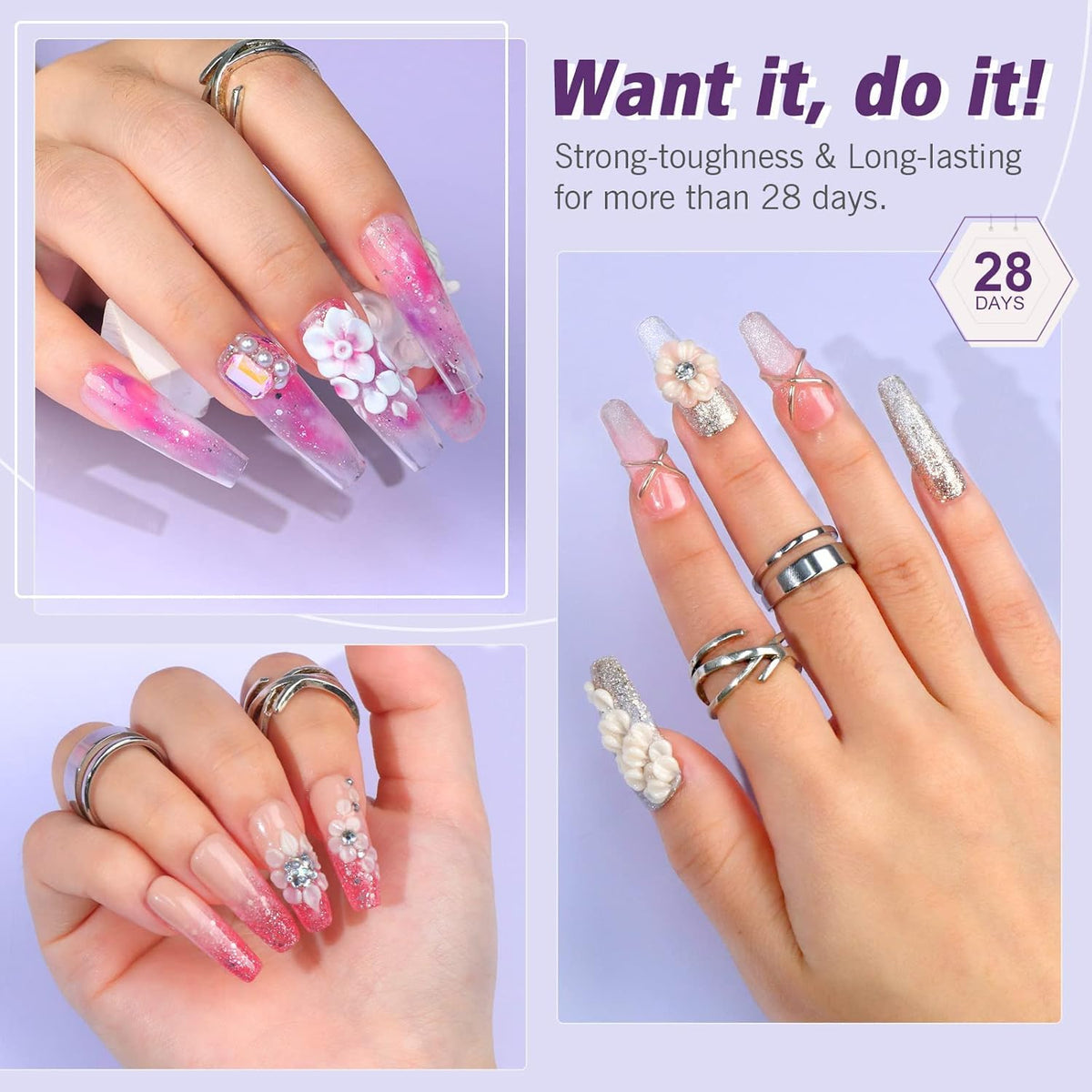 Saviland Acrylic Nail Kit with Drill for Beginners