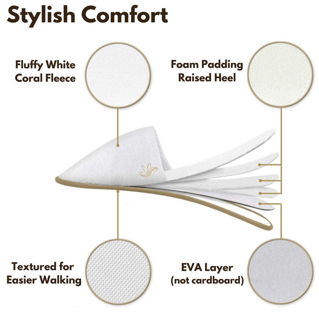 Bergman Kelly Deluxe Padded Spa Slippers - 12 Pairs