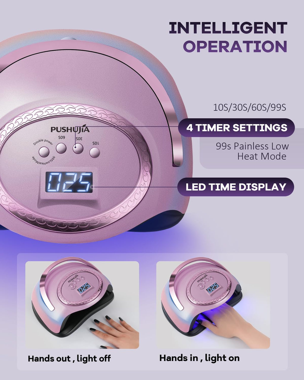 Professional 288W UV LED Nail Lamp for Gel Nails with Auto Sensor
