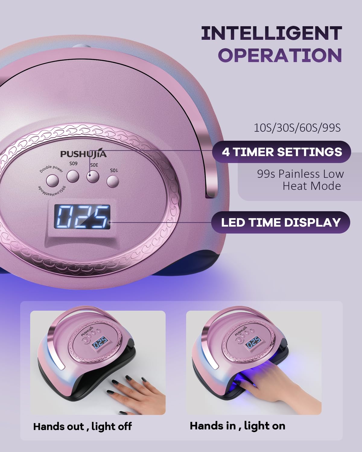 Professional 288W UV LED Nail Lamp for Gel Nails with Auto Sensor